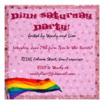 Pink Saturday Party Invitations invitations