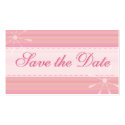 Pink Save the Date cards business cards