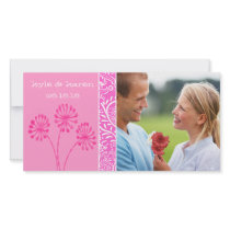 Pink Save the Date photo cards