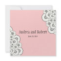 Pink Save the Date Wedding Announcement invitation