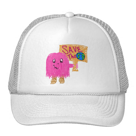 pink save the planet hat