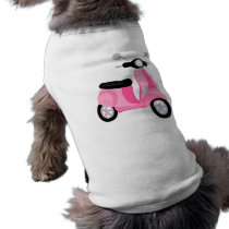 Pink Scooter Pet T Shirt
