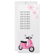 Pink Scooter Custom Rack Cards