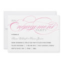 Pink Script Engagement Party Invitation invitation