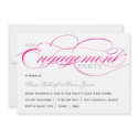 Pink Script Engagement Party Invitation invitation