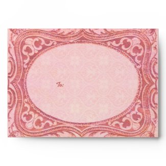 Pink Scroll envelope envelope
