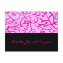 Pink Scroll postcards