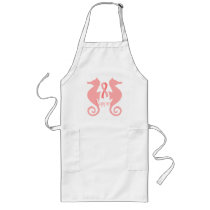 Pink Sea Horses aprons