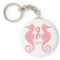 Pink Sea Horses keychains