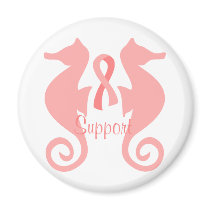 Pink Sea Horses magnets