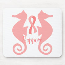 Pink Sea Horses mousepads