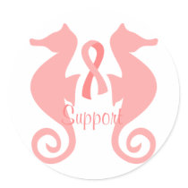 Pink Sea Horses stickers