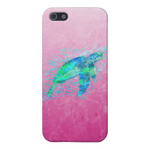 Pink Sea Turtle iPhone 5 Cover