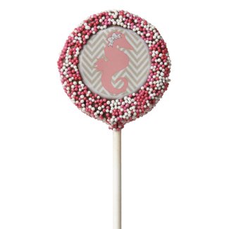 Pink Seahorse Beach themed Oreo Pop Favors