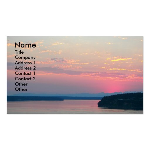 Pink Seascape Business Card (front side)