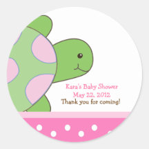 Pink Seaturtle SEA TURTLE Favor Sticker