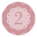 Pink Second Birthday Cupcake Toppers Stickers DIY