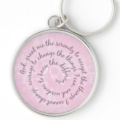 funny serenity prayer. Pink Serenity Prayer Keychain