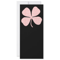 Pink Shamrock Abigail Personalized Announcement