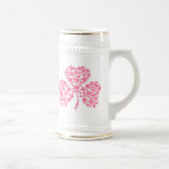 Pink Shamrock Skulls Coffee Mugs