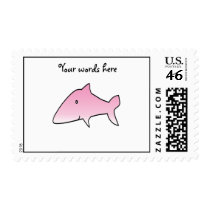 Pink shark postage stamps
