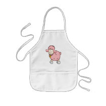 Pink Sheep baby apron
