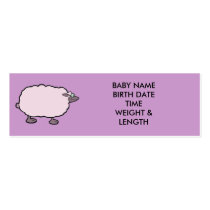 Pink Sheep, BABY NAMEBIRTH DATETIMEWEIGHT & LENGTH business cards