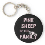 Pink Sheep Blck Keychain