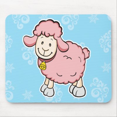 blue cartoon sheep