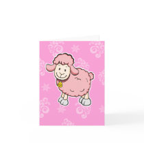 Pink Sheep Note Card