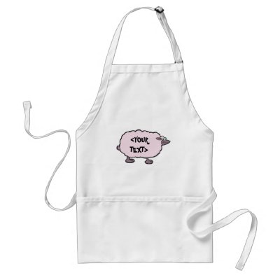 Pink Sheep, <YOUR TEXT> Apron by customize_it