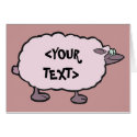 Pink Sheep, <YOUR TEXT> cards by customize_it Pink Sheep, <YOUR TEXT> cards