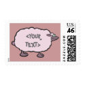 Pink Sheep, <YOUR TEXT> postage by customize_it Pink Sheep, <YOUR TEXT> postage