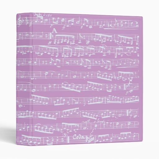 Pink Sheet Music Binder Zazzle