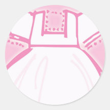 Pink Sherbet Round Envelope Stickers