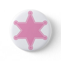 Pink Sheriff Badge - Design Your Own Button