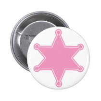 Pink Sheriff Badge - Design Your Own Button buttons