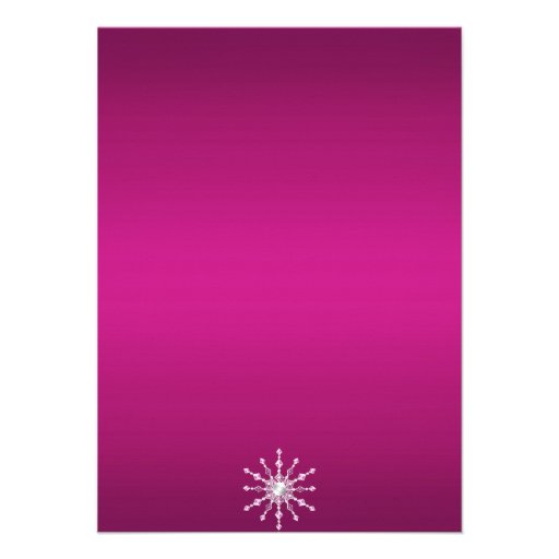 Pink Shimmer Snowflake Birthday Invite