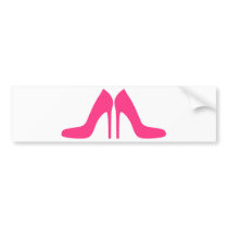 Pink Shoe Pumps Bumper Stickers