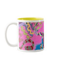 Pink Shore, Abstract Art Mug
