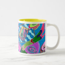 Pink Shore, Abstract Art Mug