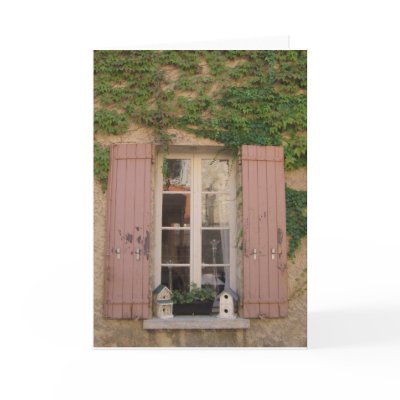 Pink Shuttered Window Card by kneimeier