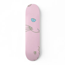 Pink Siamese Cat. Skate Board Deck