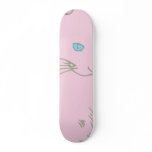 Pink Siamese Cat. Skate Board Deck