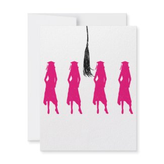 Pink Silhouettes 

Tassle Graduation Party Invite invitation
