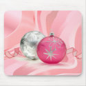 PINK & SILVER ORNAMENTS by SHARON SHARPE mousepads