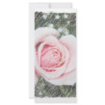Pink Single Rose Scratched and Faded Customized Rack Card