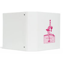 Pink Skater Spin 3 Ring Binders