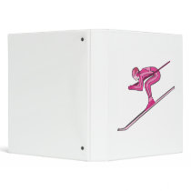 Pink Ski Fast Binders