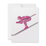 Pink Ski Fast Personalized Invitation
